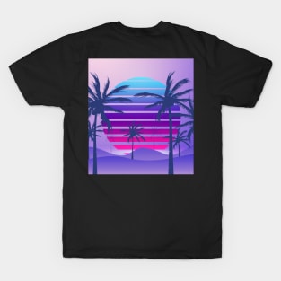 Sundown Purple Synthwave T-Shirt